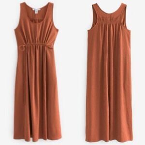 Athleta Echo Sleeveless Midi Dress size Medium Copper